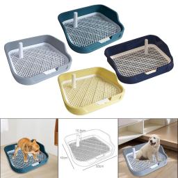 Banheiro reutilizável para treinamento de animais de estimação Almofada Potty para cachorro Parede de proteção de todos os lados Durável com poste removível Suporte de almofada para cachorro - Image 4