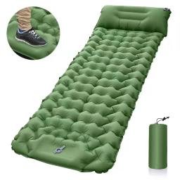 Colchão inflável com travesseiros, almofada de dormir ao ar livre, esteira de viagem, cama dobrável, almofada de ar ultraleve, caminhadas, trekking, camping - Image 1