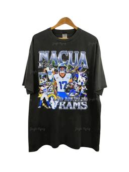 Camiseta pirata retrô do futebol americano, estilo gráfico, vintage dos anos 90, Puka Nacua, presente pirata - Image 3