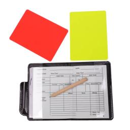Cartão de futebol vermelho e amarelo com lápis coldre, Livro de registro, Ferramenta do árbitro, Match, 1, 2, 3 Set - Image 3