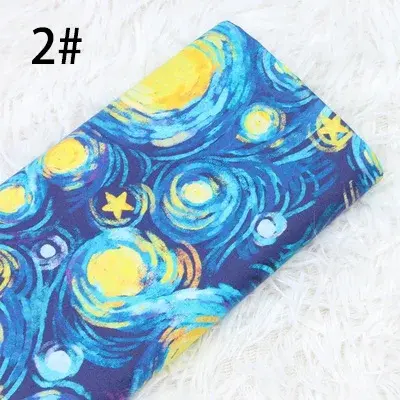 Pintura a Óleo de Van Gogh em Tecido de Algodão para Decoração DIY - Retalhos Têxteis 45x110cm