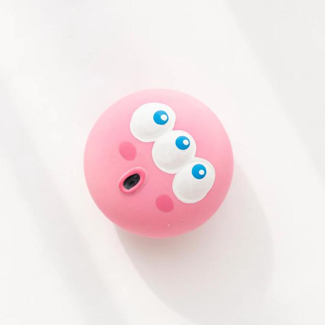 Brinquedo Interativo Squeaky com Olhos Grandes para Cães e Gatos - Bola Saltitante Sonora e Mastigável