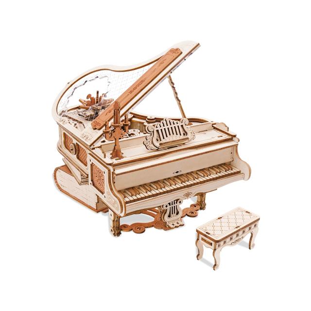 Piano Mágico Rokr 3D Mecânico Robotime: Instrumento Musical Estético e Presente Criativo para Todas as Idades
