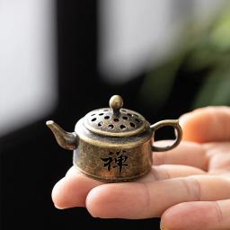 Criativo mini queimador de incenso em forma de bule de liga incenso decoração de escritório em casa estilo chinês fogão de aromaterapia - Image 4