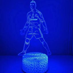 3D Lâmpada Modelo Painel Acrílico para Luz Noturna, Jogador De Futebol, Futebol, LED, Base, Presente De Ano Novo, Decoração Da Família, Dropship - Image 2
