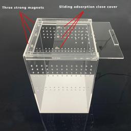 Caixa de reprodução de répteis acrílicos transparentes, aranha, lagarto, terrário anfíbio, à prova de vazamento, habitat de animais de estimação, gabinete de tarântula arboreal - Image 6