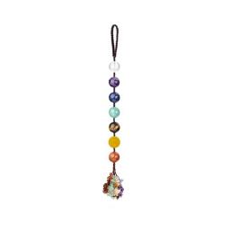 Ornamento Pendurado Artesanal com Cristais Coloridos e Borlas, 7 Chakras, Pedras Naturais, Pingente de Meditação, Parede, Janela, Carro, Home Decor, Yoga - Image 6