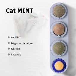 Natural gato gato parede vara-no brinquedo bola doces lambendo trata saudável remove bolas de cabelo para promover digestão gato grama lanche - Image 5