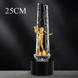 Personalizado High-end Série Sports Golf Troféu De Cristal, Um tiro Buraco, Medalha De Prêmio De Competição Decoração De Casa Gravura Novo, 1Pc - Image 3