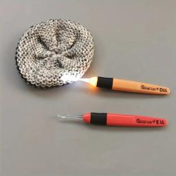 LED Light Crochet Ganchos, Agulhas De Tricô, Acessórios De Tecelagem, Ferramentas, DIY, Ferramenta De Agulha Luminosa, 1Pc - Image 3