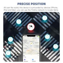 Mini Bluetooth GPS Tracking Device, Apple Find My App, Smart Tag, Anti-Lost Alarme, Posicionador, Criança, Pet, Carro, Posicionador - Image 5