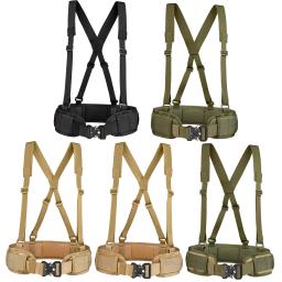 Air-soft acolchoado Molle cinto com suspensórios ajustáveis, equipamento de combate tático batalha, correias livres - Image 1