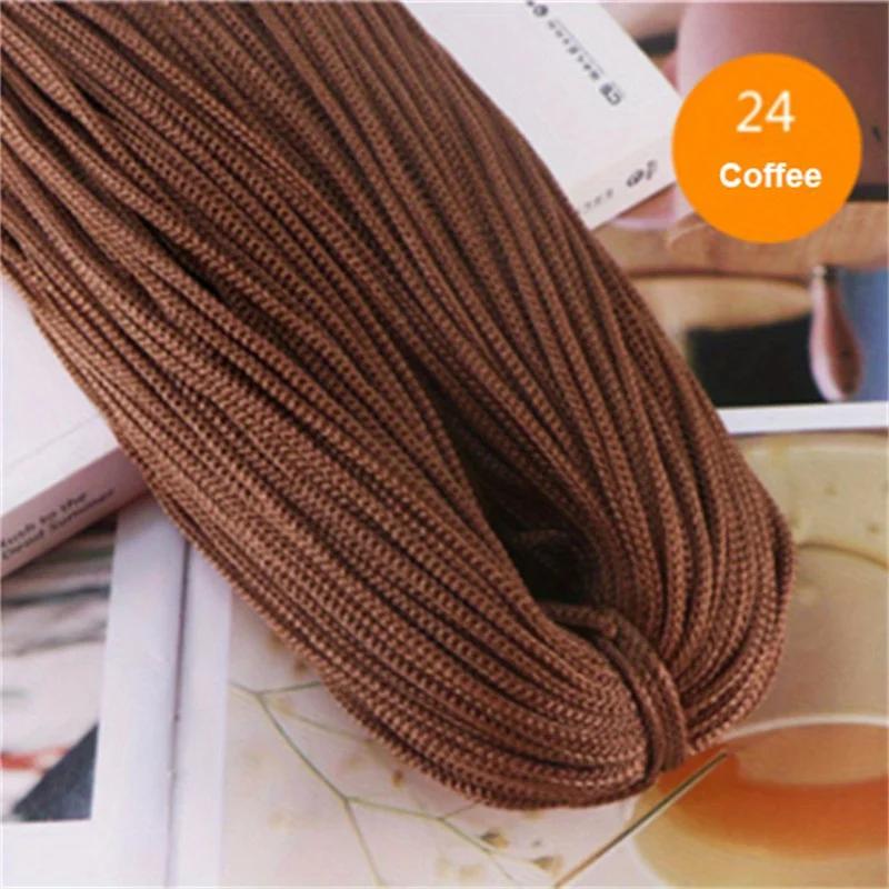 Corda de Nylon Linha Oca Macrame Corda, DIY Mão-Tecido Pulseira, Trançado Artesanato Thread, 3mm, 200m - Image 1