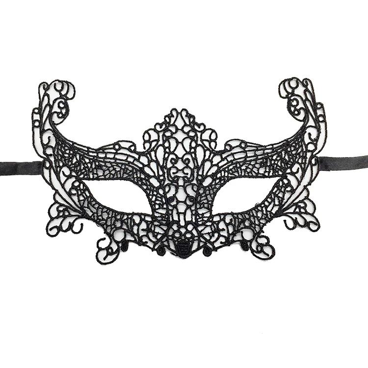 Feminino laço oco masquerade máscara facial sexy cosplay prop festa de formatura adereços traje halloween masquerade máscara discoteca rainha máscara de olho - Image 1