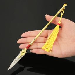 Perfeito mundo animação armas periféricas 22cm shi yi shi hao qin hao guerra lança espada liga arma ornamentos brinquedos criativos - Image 3