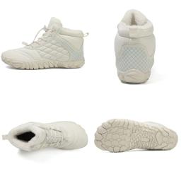 Botas de caminhada descalças de inverno para homens e mulheres, bota de neve quente com gota zero, botas de tornozelo com caixa de dedo largo, minimalista à prova d'água - Image 4