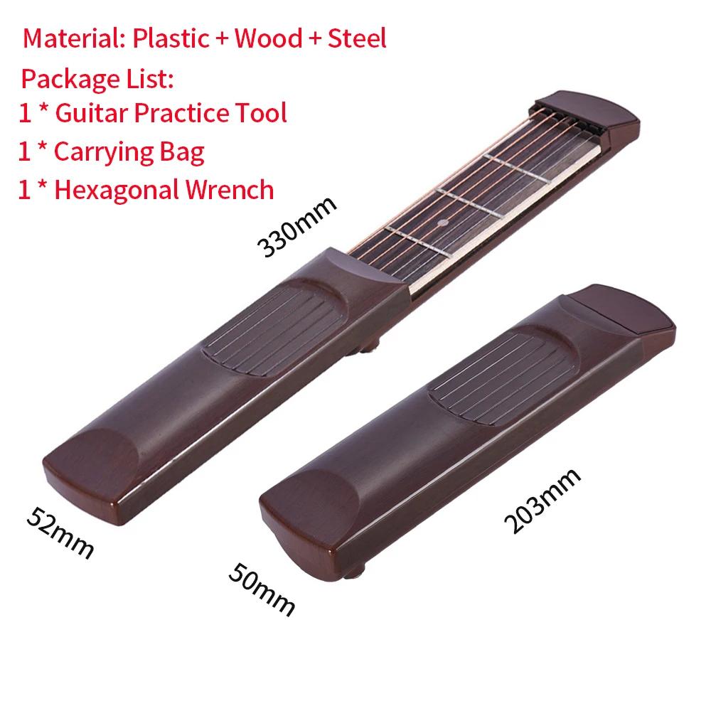 Pocket Guitar Chord Trainer, Folk Guitar Practice Tools, 6 trais com acordes rotativos, tela de gráfico para iniciantes - Image 1
