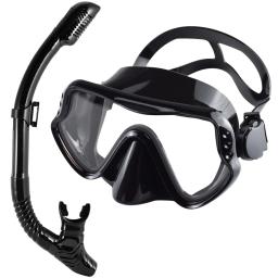 Conjunto de snorkel para adultos, vidro temperado profissional, equipamento de mergulho panorâmico, kit de treinamento de natação - Image 2