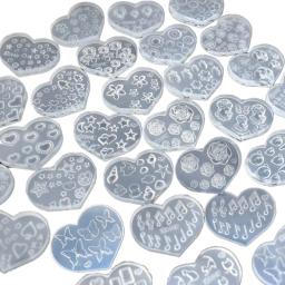 Snasan pequenas contas dos desenhos animados flores coração estrela arte do prego brincos molde de silicone ferramenta de fundição de jóias uv resina epóxi molde de silicone - Image 6