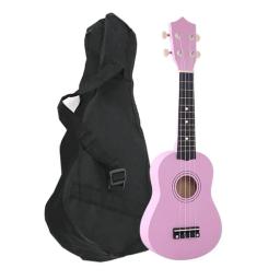 Guitarra Ukulele Soprano de madeira com saco, 4 cordas, multi cor, baixo, iniciante, instrumento musical, presente para crianças, 21 Polegada - Image 5