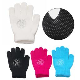 Luvas de patinação infantil, acessórios esportivos no gelo, algodão antiderrapante, quente, elástico, figura infantil, inverno, 1 par - Image 1