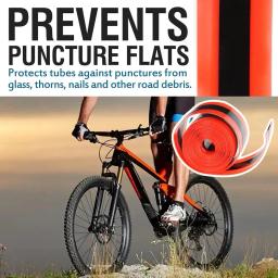 2 pçs mtb bicicleta tubo interno anti punctura forro cinto cor vermelha protetor de pneu de bicicleta à prova 700c estrada cinto tubo protetor torneira - Image 4