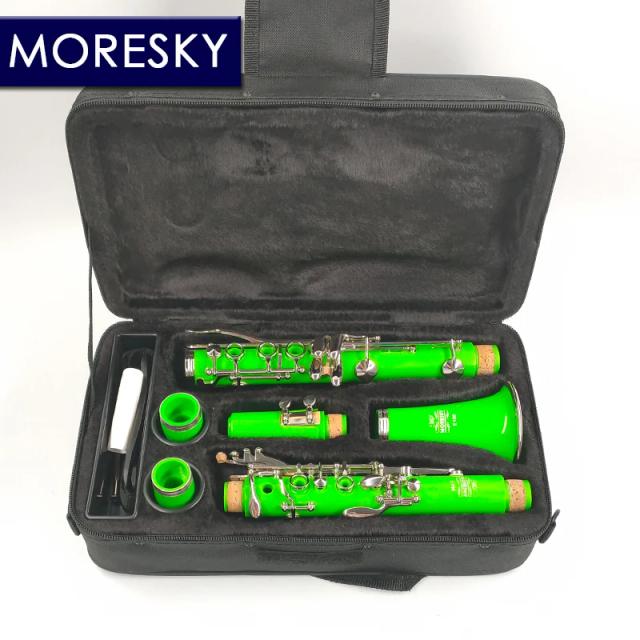 Clarinete Bb Moresky-17 em ABS para Música, Modelo Sib E1