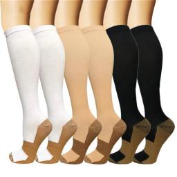 Avançado Meias Elásticas De Pressão, Ciclismo Ao Ar Livre, Corrida, Esportes, Saltando Corda, Íon De Cobre, Meias De Compressão - Image 1
