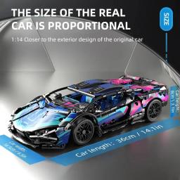 Controle remoto Super Car Building Block Kits para adultos e adolescentes, 42115 carros, escala 1:14, 1314pcs - Image 2