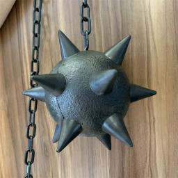 PU Cosplay arma espadas, adereços de segurança, Himejima Gyomei, meteoro martelo, demônio Slayer, ampla faca machado, Tanjirou espadas, 1:1, WW - Image 1