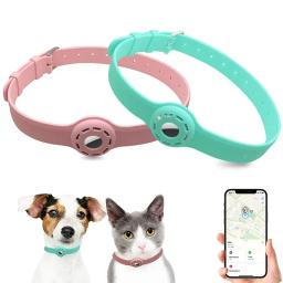 Novo coleira de silicone anti-perda para gato de estimação, para apple airtag, rastreador protetor, coleira de posicionamento anti-perda, coleira ajustável para animais de estimação - Image 1