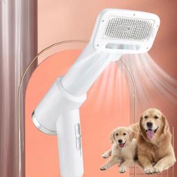 Pet grooming cabelo secador cão sopro secador temperatura ajustável, remoção de cabelo de uma chave escova gato, 2 em 1 - Image 1