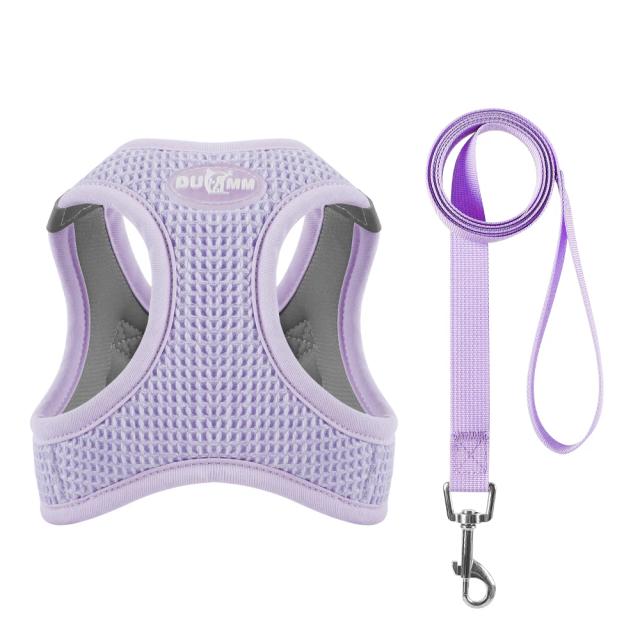 Alça ajustável para pets com trela anti-ruptura e colete macio, ideal para cães e gatos pequenos