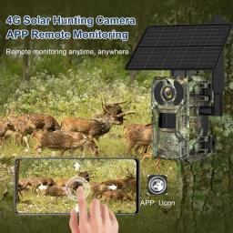 Câmera Solar Hunting com Detecção de Movimento PIR, Celular 4G LTE, 4MP, Bateria 7800mAh, Trail Trap, Câmera Wildlife, Visão Noturna ao Ar Livre - Image 4
