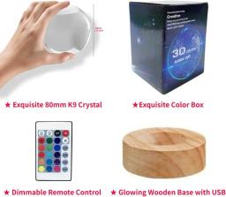 3D Futebol Bola de Cristal Night Light, Lifelike Lâmpada, 16 Cores, Mudando com Dimmable Controle Remoto, Futebol Lâmpada Presente, 6cm - Image 6