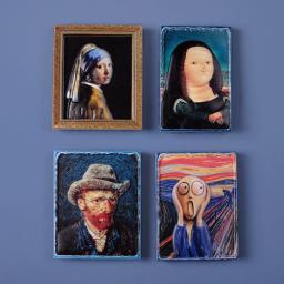 Van Gogh geladeira ímãs, desenhos animados adesivos magnéticos, artesanato artesanal resina, lembrança bonito, ímã de geladeira, presente para crianças, aniversário - Image 5