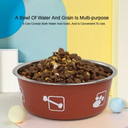 Tigela de comida para animais de estimação em aço inoxidável, Alimentador de água antiderrapante espessada dupla camada, Bacia universal para cães e gatos - Image 3