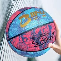 PU infantil impermeável antiderrapante basquete, bola de treinamento interior e exterior, equipamento esportivo escolar, Team Match, tamanho 5 - Image 2