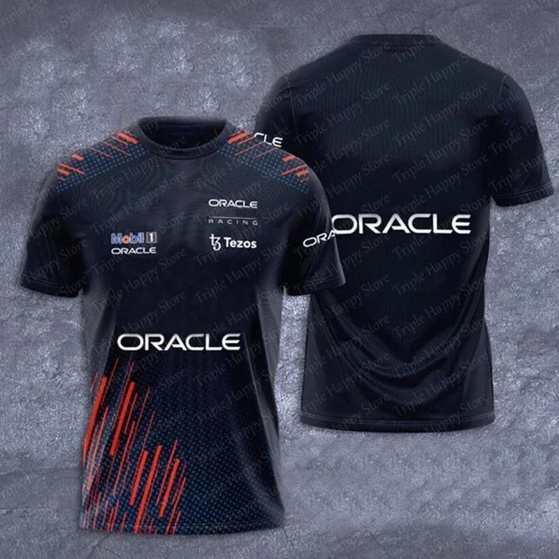 Camiseta holandesa masculina de corrida com logotipo extragrande, alta qualidade, campeão mundial de Verstappen, manga curta, 1 piloto, fãs, 2022 - Image 1