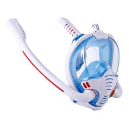 Máscara Full Face Snorkeling Tubo Duplo, Silicone Full Dry Breathing Tube, Frame Grande Mergulho Goggles, Alta Qualidade, Novo - Image 5
