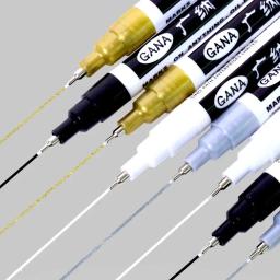 Marcador de pintura oleosa permanente branca, caneta para pintura rupestre, pedra, cerâmica, vidro, madeira, pneu, tecido, metal, tinta acrílica, 0,7mm, 4pcs, conjunto - Image 6