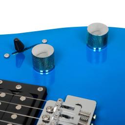 IRIN-Guitarra Elétrica Azul com Saco, Corpo de Bege, 24 Frets, 6 Cordas, Amplificador, Sintonizador, Capo Pick, Pano de Limpeza, Peças - Image 6