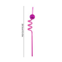Canudos divertidos para adultos, formato de bola de espelho vermelho rosa, canudos extravagantes, suprimentos de festa multifuncionais, canudos decorativos para bar - Image 6