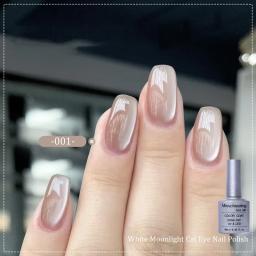 Cerâmica Olho de Gato Esmalte, Gel O Pálido, Moonshine, Shimmer, Luar Branco, Magnético, UV, LED, Top Coat - Image 5