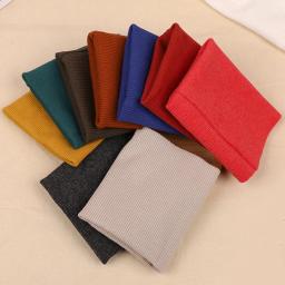 Tecido com nervuras de malha de algodão elástico Tecido de manga elástica para camisola, Tecido de manguito estendido, Suprimentos de costura DIY - Image 2