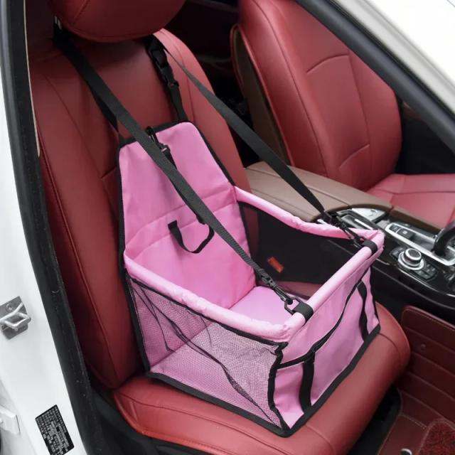 Assento dobrável impermeável para carro: bolsa de viagem respirável para cães pequenos e médios