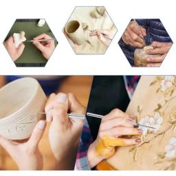 Modelagem Clay Sculpting Tool Argila Argilas, Agulha Caneta, Ferramentas de Arte, Artista Cerâmica para Polímero Suprimentos, 1 Pc Conjunto, 4Pcs por Conjunto - Image 4