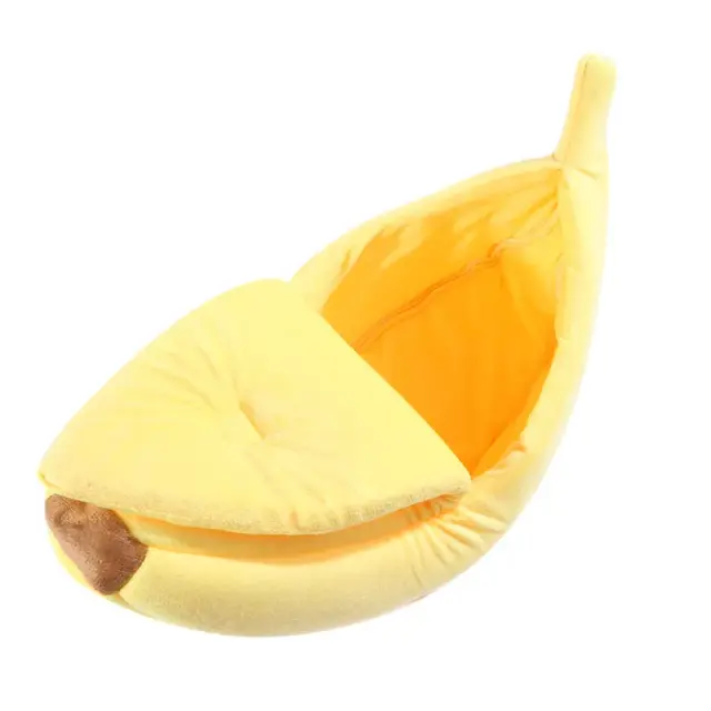Cama Portátil de Banana para Gato: Tapete Engraçado, Aconchegante e Durável, Ideal para Cães e Gatos Multicoloridos