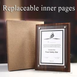 Medalha interna substituível personalizada da página, troféu da madeira maciça, acrílico, personalizado, parte alta, decoração home, placa, 1Pc - Image 1