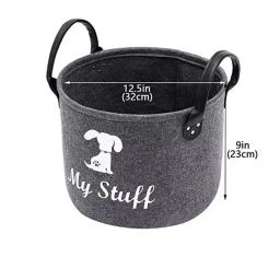 Felt Toy Storage Box para Animais de Estimação, Acessórios para Cães, Roupas, Diversos, Organizador, Ferramentas para Casa, Fornecimento, 1 Pc, 3 Pcs, 5Pcs - Image 4